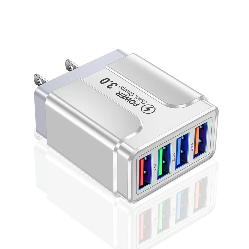 EU / USA Adaptor for USB charging Cables