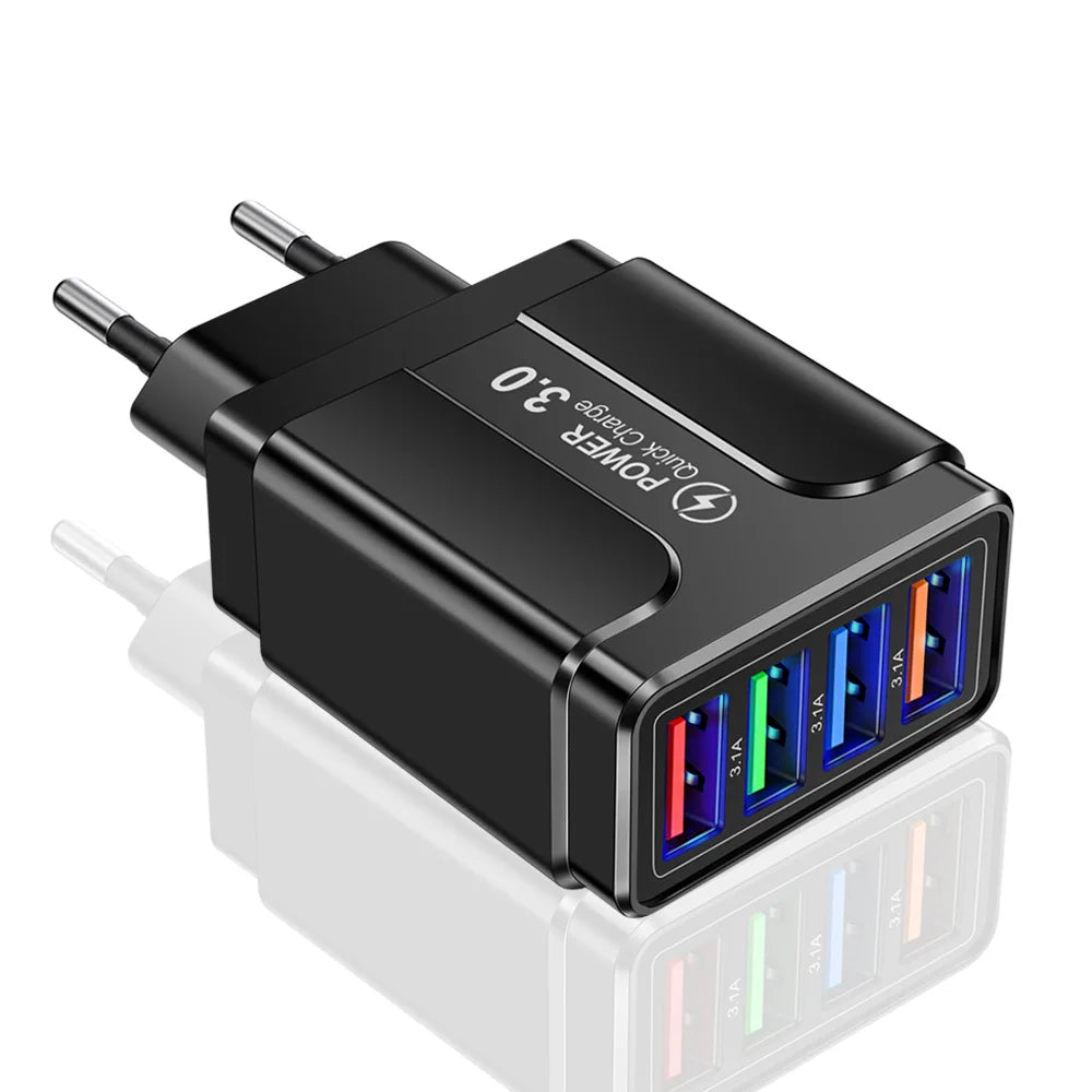 EU / USA Adaptor for USB charging Cables