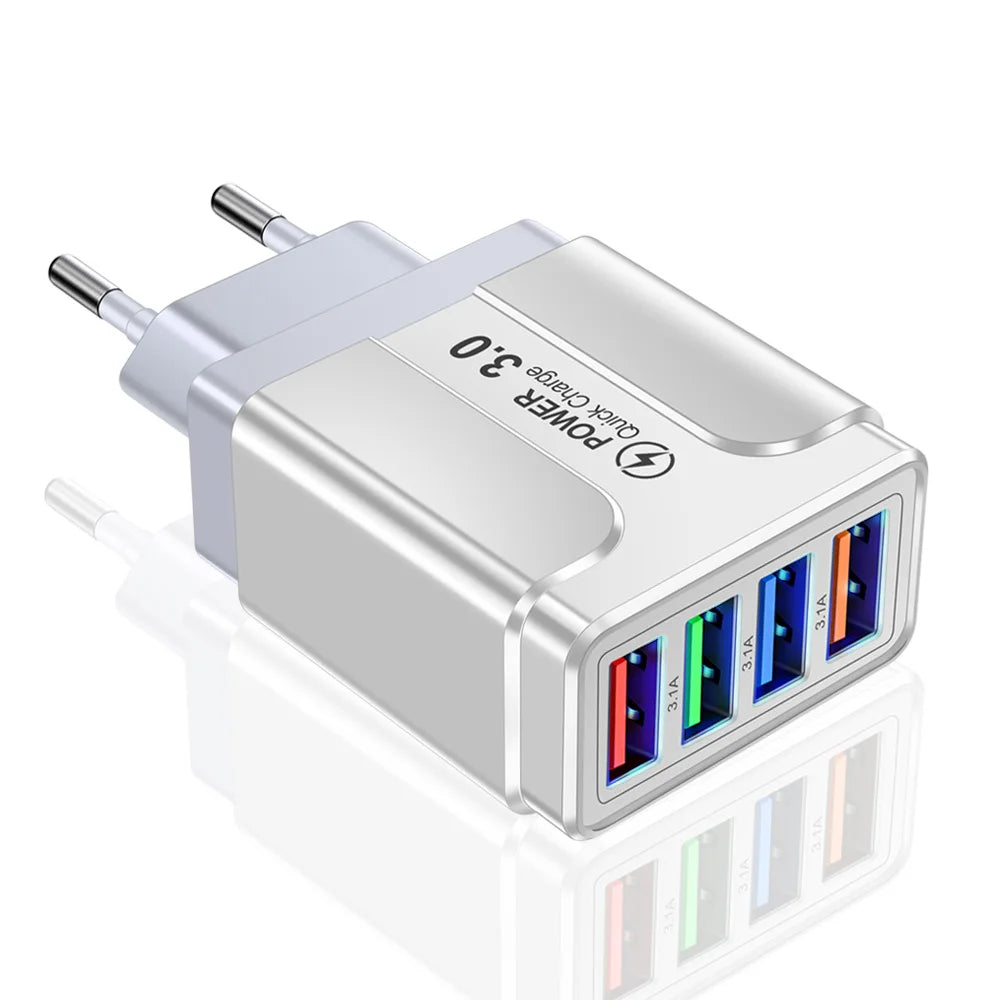 EU / USA Adaptor for USB charging Cables