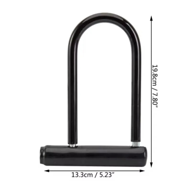 Bicycle U Lock With Key Anti-theft Safety