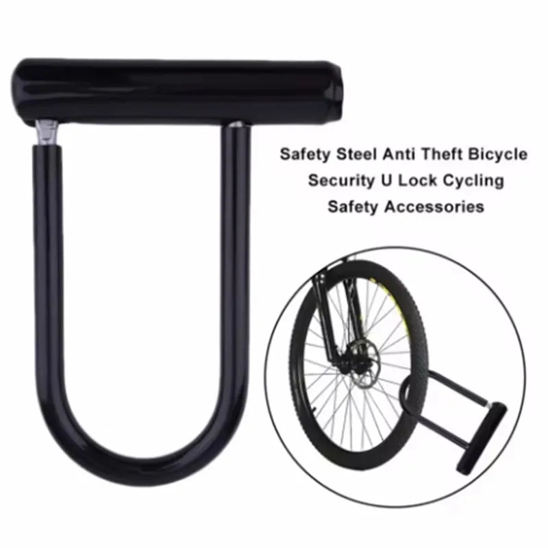 Bicycle U Lock With Key Anti-theft Safety