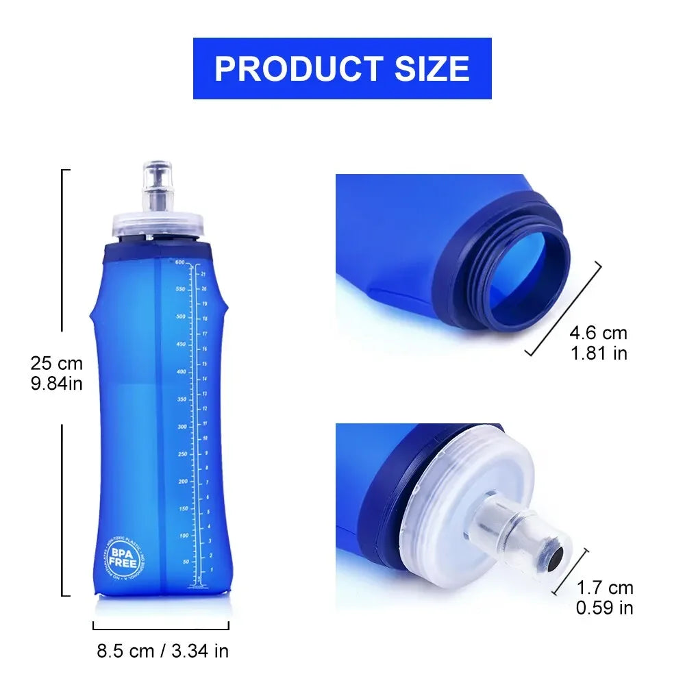 600ml Soft Water Bottle BPA Free