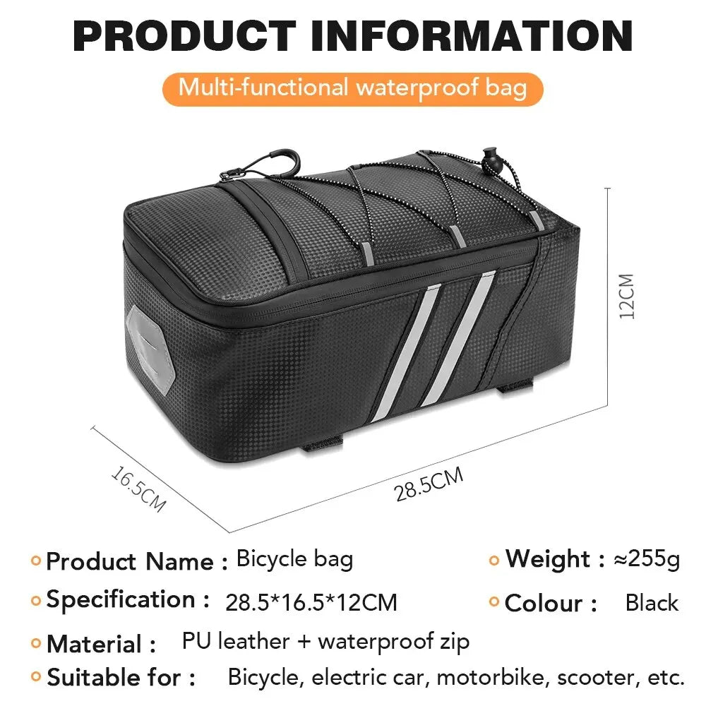 Bicycle Rear Seat Bag MTB Bike Rack Bag Trunk Pannier Cycling Large Capacity Waterproof Travel Bag